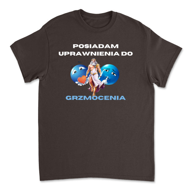 Koszulka Posiadam Uprawnienia do Grzmocenia